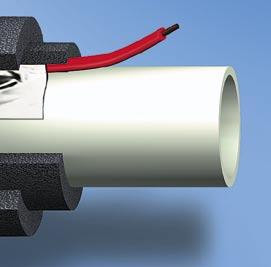 Jednoduché násuvné spojení, jakož i přípojné elementy zjednodušují montáž kabelů zkoušených podle VDE. Vyhřívací pás HWAT-R 1 2 3 4 5 Provedení kabelů na ochranu proti zamrznutí 1.