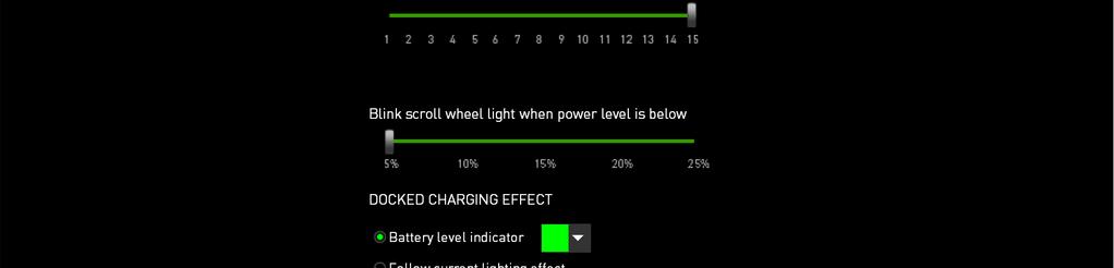 Záložka Power V záložce Power (Napájení) si můžete nastavit strategii napájení myši v