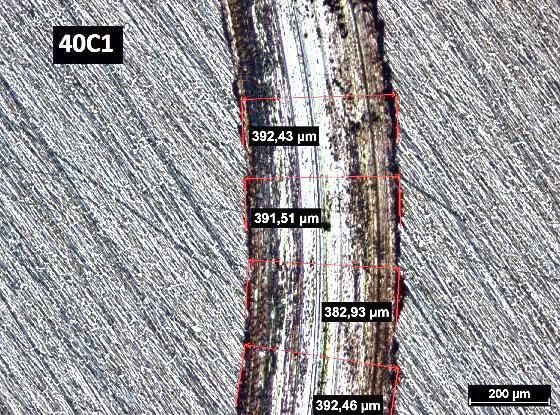 U vzorků popuštěných při teplotě 400 ºC byl zaznamenán maximální