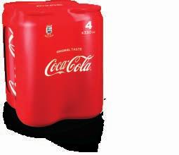NÁPOJE Coca-Cola 4pack 369054,90 4 330 ml 100 ml = 3,03 Kč -32 % 3990
