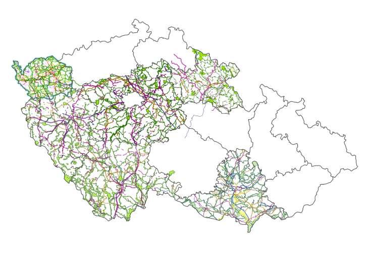 Kraje jako poskytovatelé dat o Využití území Zdroj: CENIA,