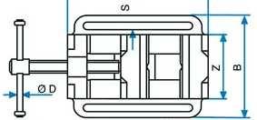 415 465 E mm 145 180 F mm 115 140 G mm 13 20 Strojný zverák s vymeniteľnými