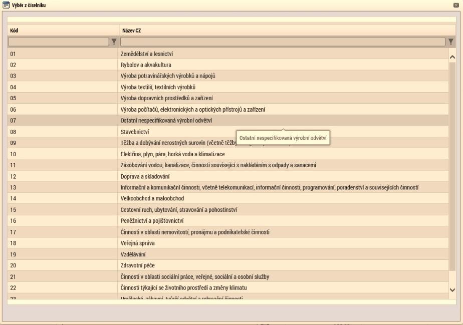 Mechanismus územního plnění- Nepoužije se Lokalizace- předvyplněno, vyplní se