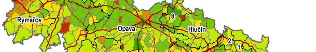 Základ sídelní struktury v Moravskoslezském kraji vznikl do konce středověku, jelikož u 76 % sídel jsou první zmínky datovány před rokem 1500.