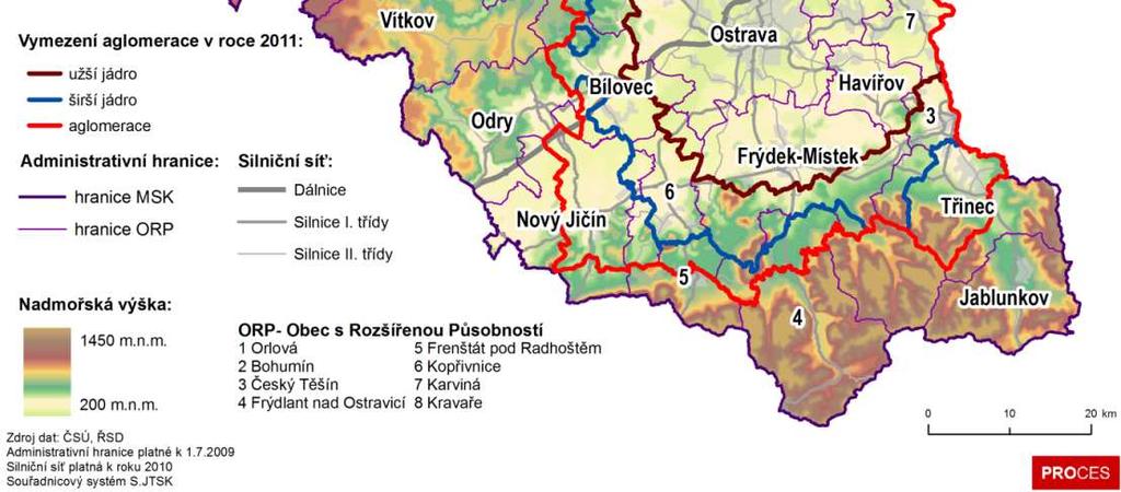 V Moravskoslezském kraji lze za rozvojové problémy považovat oblast klimatu (nadměrný výskyt mlh v rovinatých územích podél řek), inundace (záplavová území v řadě měst kraje), spodní voda (Bohumín -