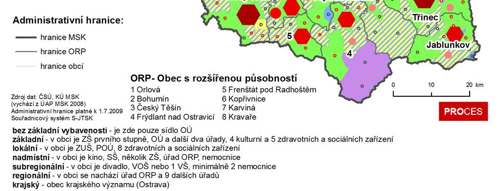 To bude možné až z dat ze Sčítání lidu, domů a bytů z roku 2011. Komplexní napojení je především v rámci Ostravské aglomerace, která je definována v kapitole 1.7.