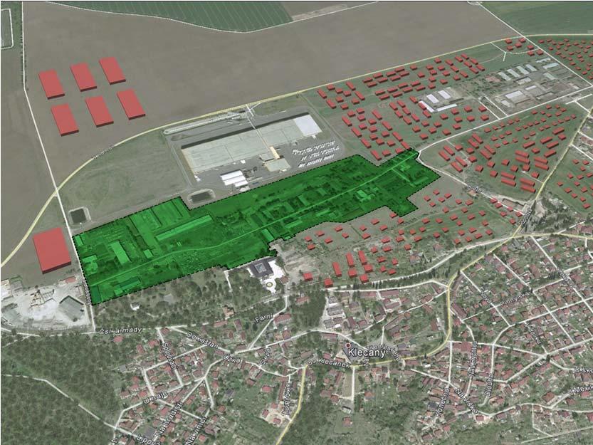 Umístění areálu dnes/zítra etapy rozvoje dle UP - 2. etapa ÚP - po roce 2020.