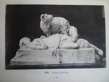 Obrázek č. 37 Quido Kocián, Mrtvý Ábel, 1901, sádra. Vystaveno na 63.