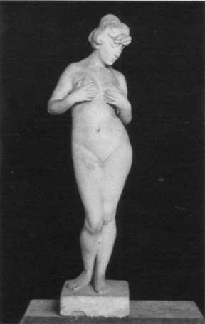 si prsy, 1901, Jan Štursa, Žena držící
