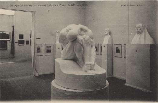 Obrázek č. 59 Karel Wilfert, ml., Hlava siláka, 1904, mramor (kat. č. 179) Vystaveno na výstavě Krasoumné jednoty v Rudolfinu roku 1904.