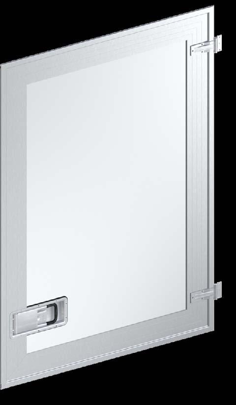 SK Ľahké hliníkové bočné dvere postavené na jednoduchom systéme 3 hliníkových profilov. Ako výplň dverí je možné použiť plywoodový panel, voštinu, prípadne PU panel do hrúbky 35 mm.