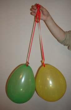 Obr5 Zelektrizovanie balónov a vzájomné pôsobenie ruky