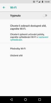 18 z 39 Přihlášení do Wi-Fi sítě Nastavení.