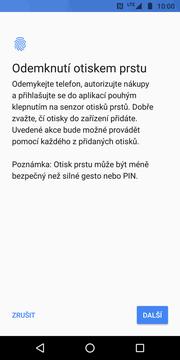 Zvolíte Otisk prstu. 4.