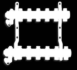 Šroubení pro připojení rozvodů není součástí balení, je třeba je zvolit podle typu potrubí. Regulační ventily na teplé vodě, 32 uzavírací ventily na studené vodě.