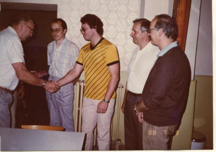 Obrázek 12 Členové korespondenčního družstva TJ Klatovy, které v 1. lize KŠ 1986/1987 bylo 3.