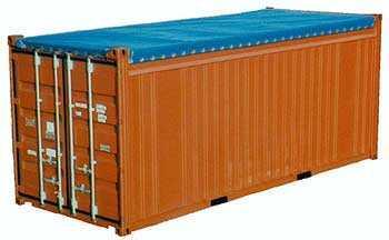 c)kontejner s otevřeným vrchem, d) nádržkový kontejner, e)termický kontejner