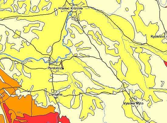 Zdroj: Geologické a geovědní mapy. Krizové situace č. 8 a č.