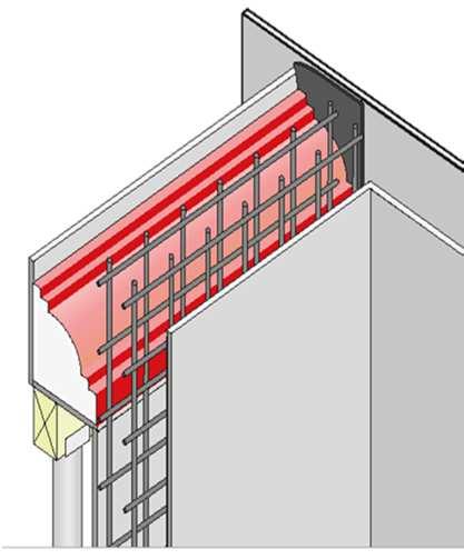 Parapetní římsa Podbití Kotvení Konstrukce říms: cihelná, železobetonová krakorec, dřevěné a monolitická F.