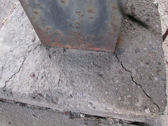mezilehlá podpěra P2; detail betonového