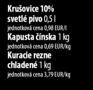 chladené 1 kg jednotková cena