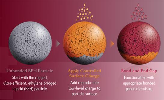 Hybridní stacionární fáze CSH (Charged Surface Hybrid)