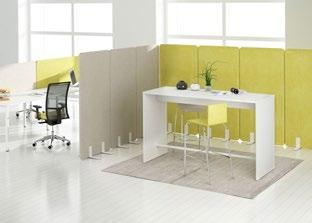 Sound-absorbing acoustic screens not only separate your workspace from noisy office environment, but also help you to create distinct, colorful office zones.