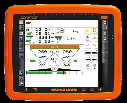 Terminál CCI AMAPAD 36 37 AMAPAD Zvlášť komfortní způsob řízení zemědělské techniky Nová dimenze v řízení a monitorování funkcí stroje Díky terminálu AMAPAD nabízí AMAZONE komplexní a kvalitní řešení