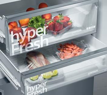 Čerstvý, čerstvejší, najčerstvejší: hyperfresh Systém hyperfresh udržuje vaše potraviny čerstvé tak dlho, ako potrebujete a dokonca ešte dlhšie.