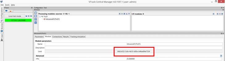 19.2.2. Připojení metadat z kamery Pro připojení analýzy VTrack jako externího zdroje dat spuštěné přímo v kameře je třeba použít tyto hodnoty: Typ: VTRACK (výběr ze seznamu).