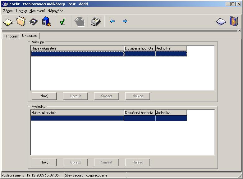 Typ projektu: v případě projektů spadajících do grantového schématu se jedná o grantový projekt Datum monitorování: datum ke kterému je monitorovací zpráva předložena (musí být stejné jako v souboru