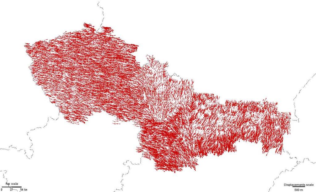 Chyby v polohovém nesouhlasu map III.