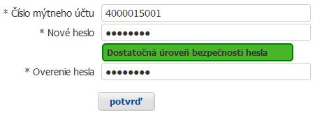 5 NASTAVENIE HESLA PRE ELEKTRONICKÚ FAKTÚRU Po aktivovaní služby elektronická faktúra vám bude doručená e-mailová správa Notifikácia o nastavení hesla pre elektronickú faktúru.