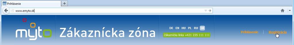SC.00 SLUŽBY ZÁKAZNÍCKEJ ZÓNY INTERNETOVÉHO PORTÁLU Využite zákaznícku zónu internetového portálu www.emyto.