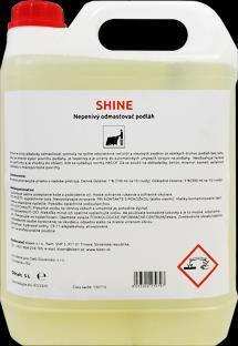 SHINE (HACCP) 5l Silný alkalický odmasťovač, vyvinutý na rýchle odstránenie nečistôt a olejových zvyškov zo všetkých druhov pevných povrchov, obkladov a technológií a podláh bez toho, aby sa zmenil