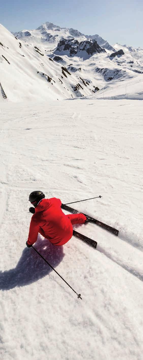 PURSUIT ON PISTE PURSUIT ZPĚT NA UPRAVENÉ SVAHY! Upravené svahy jsou opět místem, kde můžete zažívat vzrušení z lyžování. Nabízí nekonečně mnoho možností a svobodný prostor pro odvážné lyžaře.