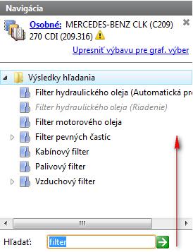 Prehľad položiek 1. Detailné informácie o vybranom vozidle 2. Pracovné hodnoty k vybranému vozidlu *** 3. Technické hodnoty k vybranému vozidlu *** 4.