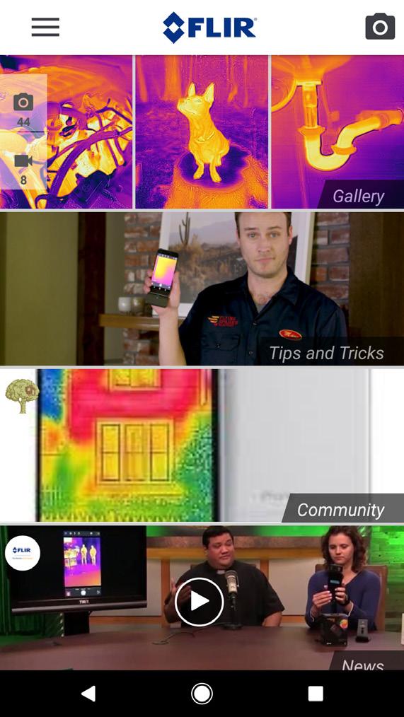 FLIR ONE APP Nejnovější verze aplikace FLIR ONE je k dispozici v App Store pro ios zařízení a Google Play pro Android zařízení. Nainstalujete si aplikaci a spusťte ji.