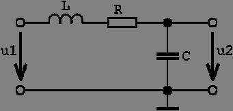 dolní propust RLC druhého řádu obvodovou