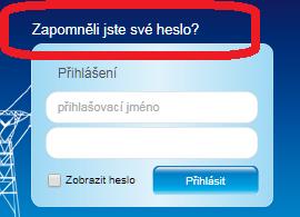 3 Vygenerování zapomenutého hesla Uživatel si může nové heslo vygenerovat