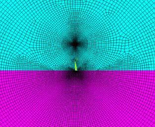 materiálů jsou identické: E L = 137 GPa, E T = E Z = 10,8 GPa G ZT = 3,36 GPa ν TZ = 0,49 G ZL = G TL = 5,65 GPa ν ZL = ν TL = 0,238 pouze hlavní materiálové směry jsou vzájemně u těchto materiálů