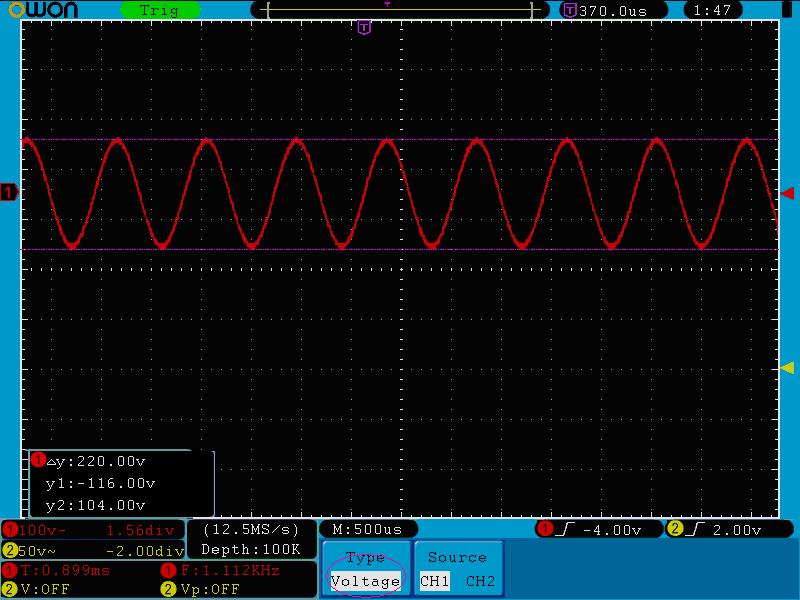 5Pokročilý Provozní Průvodce Menu Funkcí Type Source Nastavení OFF Voltage Time CH1 CH2 Popis Vypne kursorová měření.