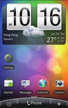 1 Na obrazovce zařízení klepněte na ikonu služby Android Market.