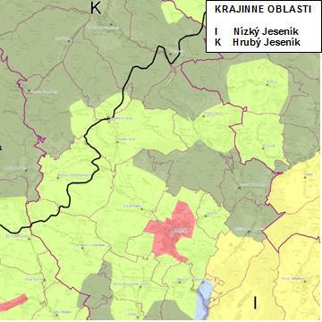 Obr. 11: Oblasti krajinného rázu vymezené v ZÚR Moravskoslezského kraje (Atelier T-plan s.r.o. 2010). obec Světlá Hora Hodnocení vlivu jednotlivých ploch na krajinný ráz je uvedeno v kap. 6.2. 3.