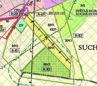R-K1 RN plochy rekreace na plochách přírodního charakteru Plocha se nachází na jihozápadě místní části Suchá Rudná, je navržena pro rozšíření plochy pro sjezdové lyžování o 1,14 ha.