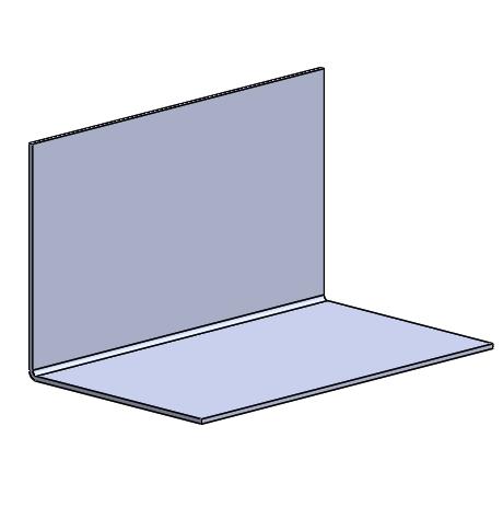 7.2 Rozvinutý tvar L - profilu L - profil je z plechu 5mm o rozměrech strany 237 mm. Rozvinutý tvar plechu má rozměry 5 x 467 x 435 mm, ten je vidět na obrázku 18. Obr.