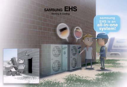 Jestliže venku mrzne, přejde systém Samsung EHS do režimu odmrazování (což se může projevit na výkonu při vytápění), přesto však bude mít zhruba o 39 % lepší vytápěcí kapacitu než výrobek konkurenční
