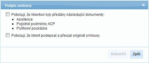 Hláška 12 Podepsat smlouvu Kliknutím na odkaz se vypočítá pojistné na základě vstupních údajů.