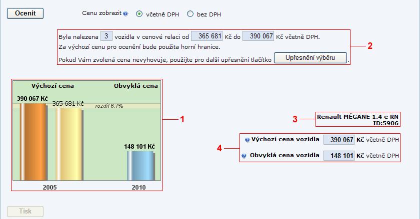 2.6.4.2 Zatřídění vozidla Po zadání údajů o vozidle uživatel stiskne tlačítko.