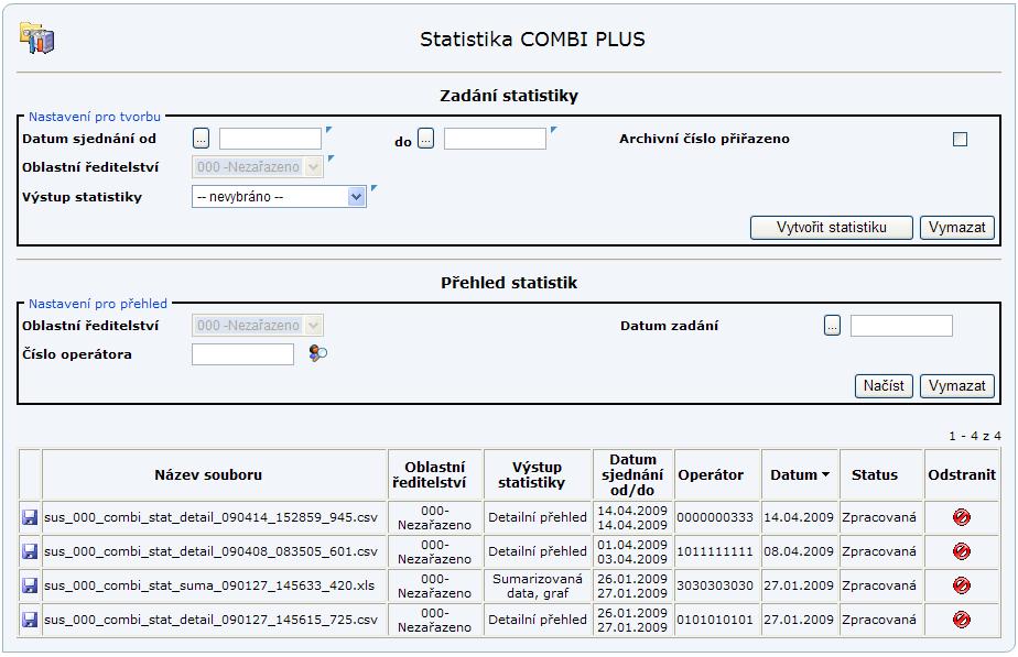 Obrazovka 54 Statistika COMBI